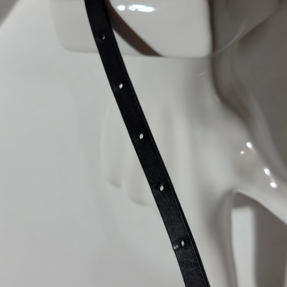 BLACK VEGAN LEATHER SKINNY BELT WOMEN MINIMALIST STATEMENT BOHEMIAN ACCESSORY 16 - Picture 9 of 11